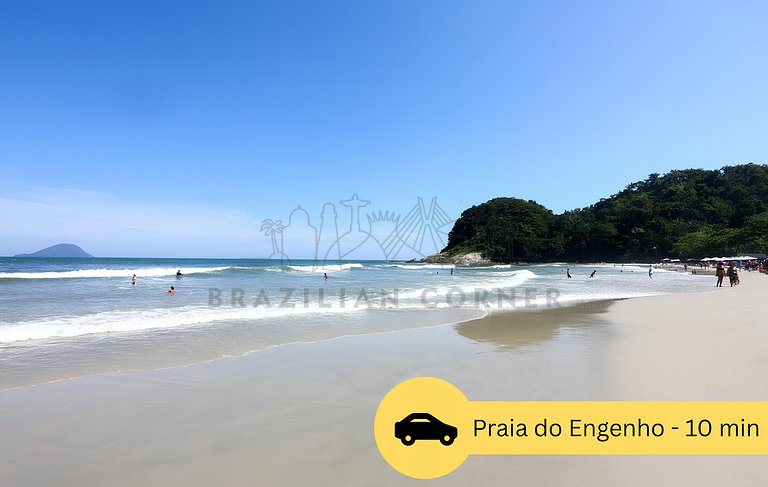 4 Quartos com piscina e AC na Praia do Una