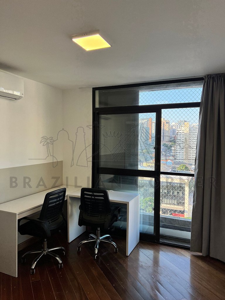 Cobertura Duplex com vista incrível, Ofurô e AC