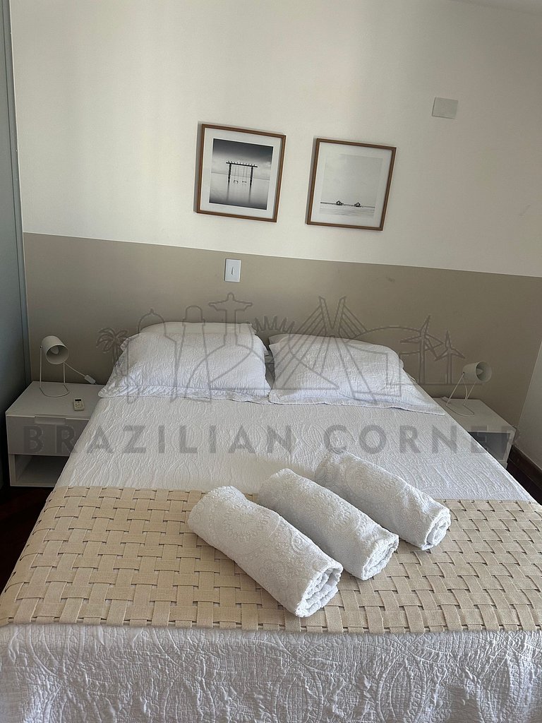 Cobertura Duplex com vista incrível, Ofurô e AC