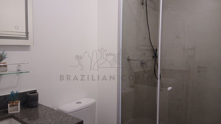 Vista incível com AC e academia