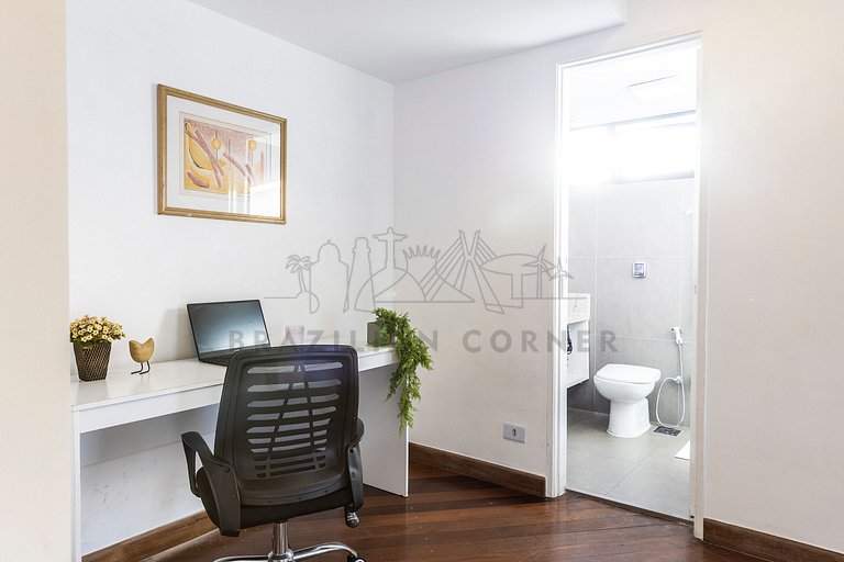 Cobertura Duplex com vista incrível, Ofurô e AC