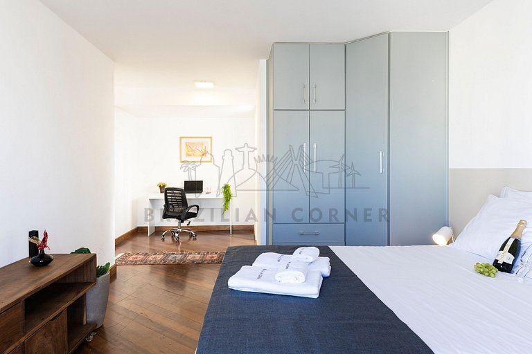Cobertura Duplex com vista incrível, Ofurô e AC