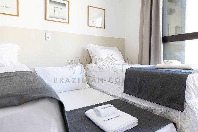 Cobertura Duplex com vista incrível, Ofurô e AC