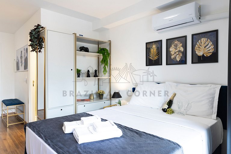 Next to Nubank Parque with AC and incredible view