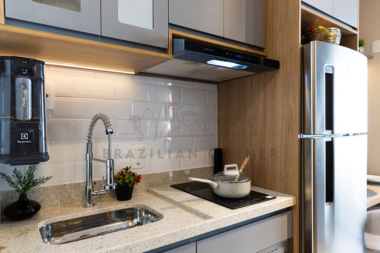 Modern with Alexa, AC, Pool, and Gym