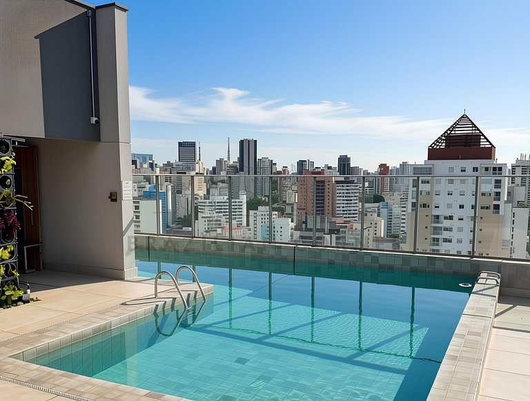 Ao Lado do Copan com Piscina, Academia e AC