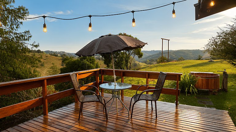 Cabana nas Montanhas com ofurô e lareira