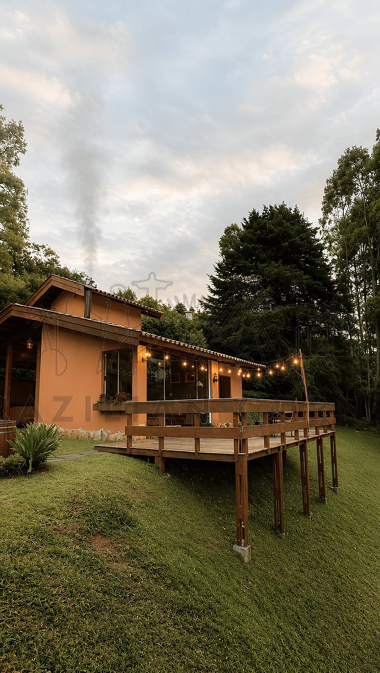 Cabana nas Montanhas com ofurô e lareira