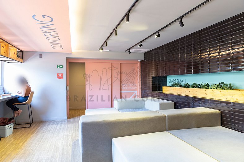 Allianz Parque - Estúdio Moderno com internet ultra-veloz, A